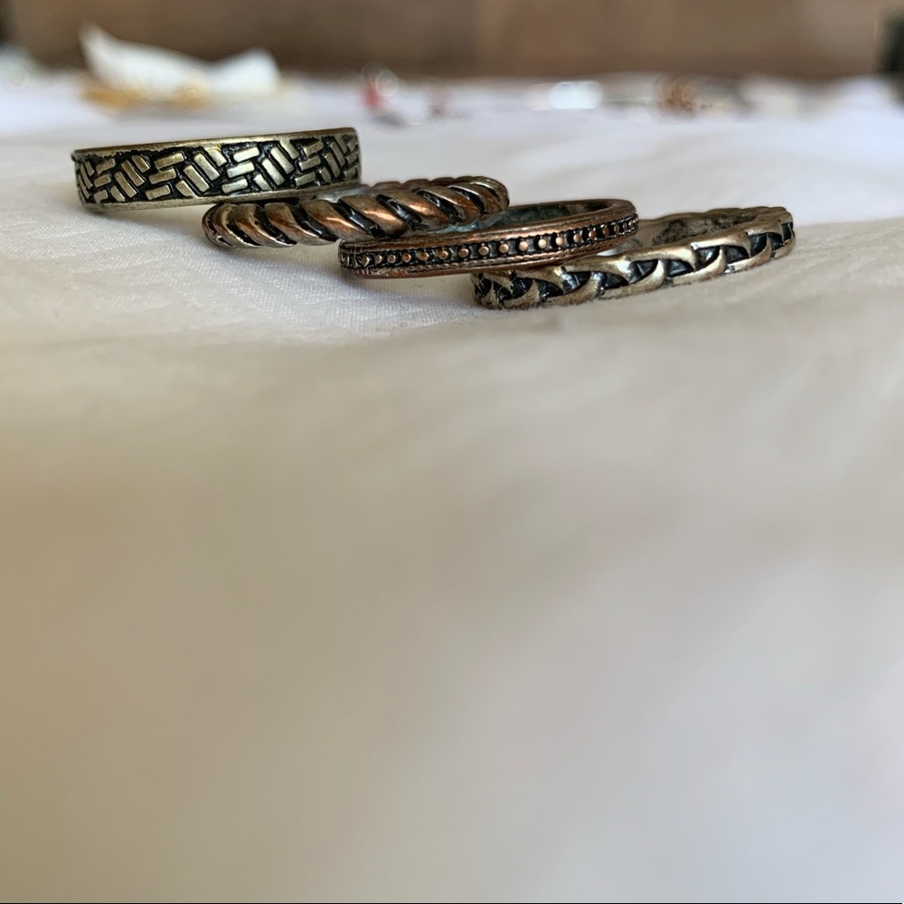 Set of 4 stackable rings! All size 7.5